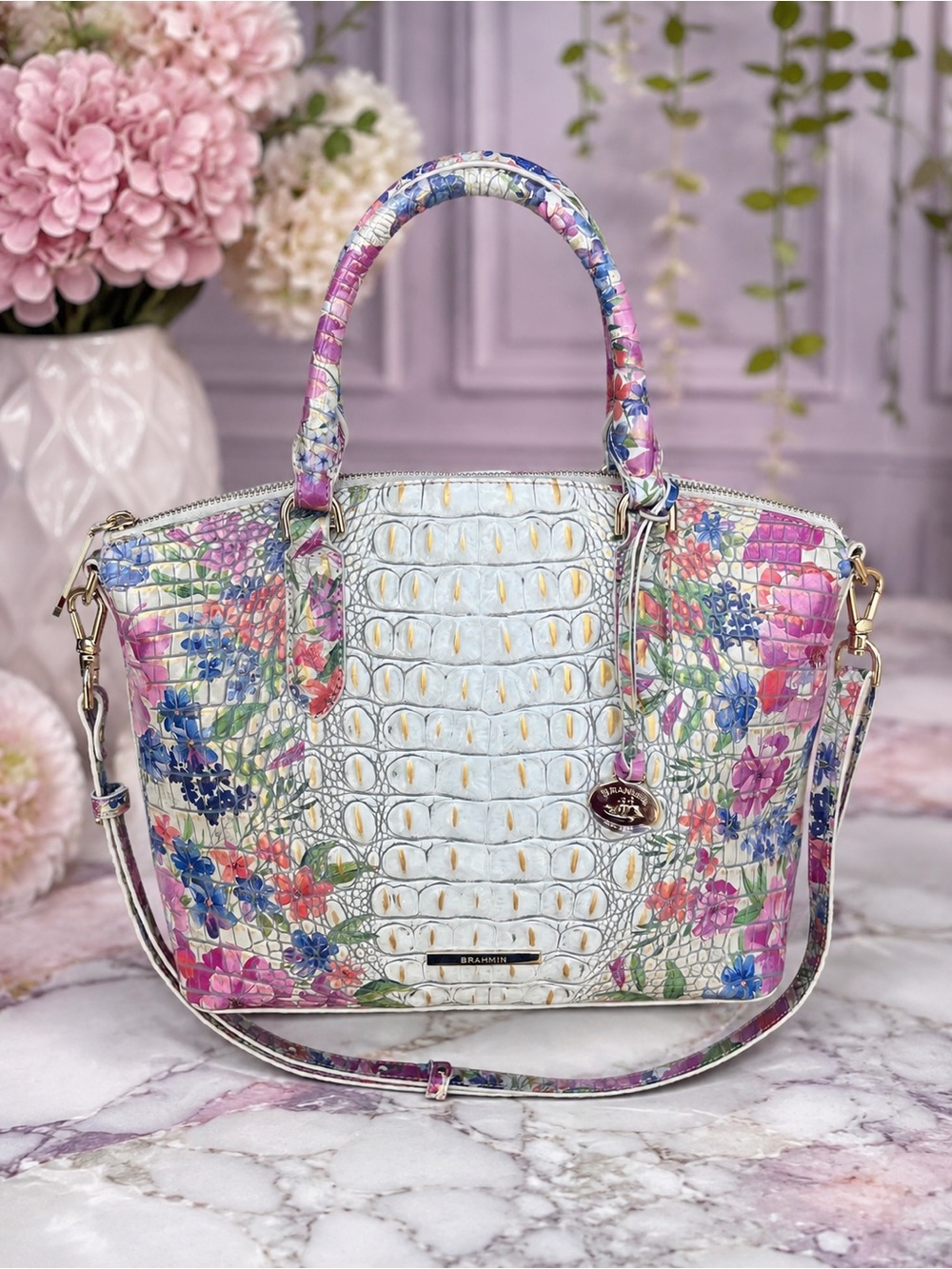 BRAHMIN Melbourne (Medium) Duxbury Satchel Bag
HOMEGROWN OMBRE Floral